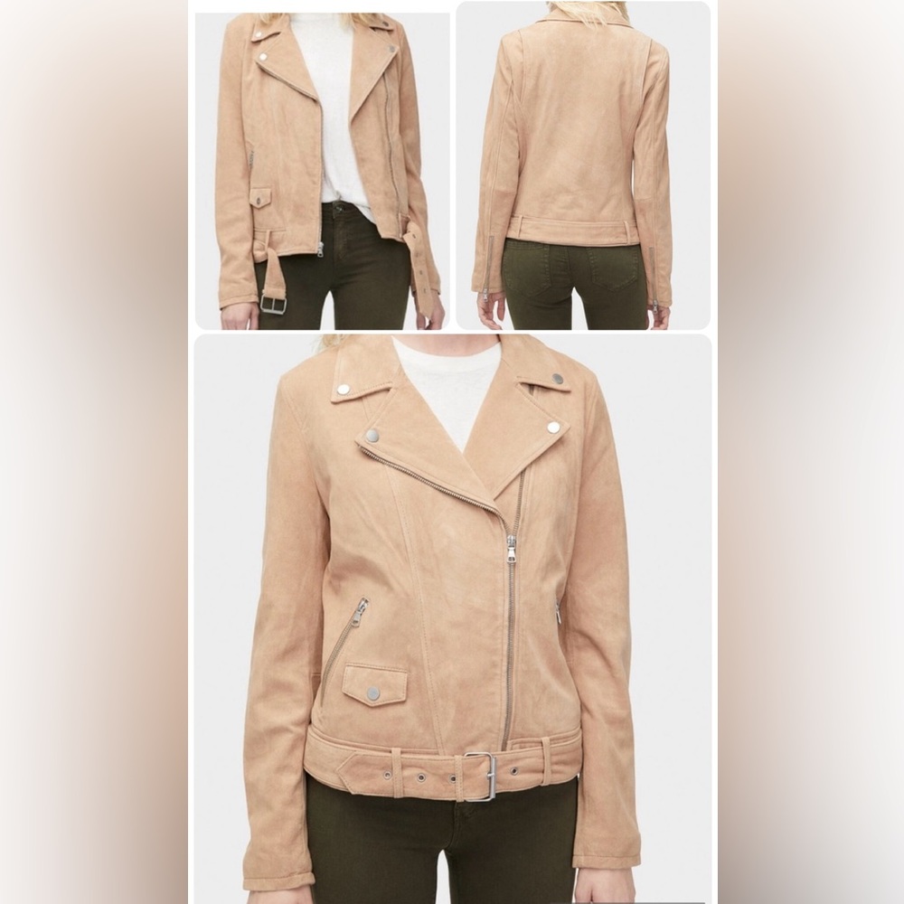Women's Ugg Tan lamb Suede moto Jacket